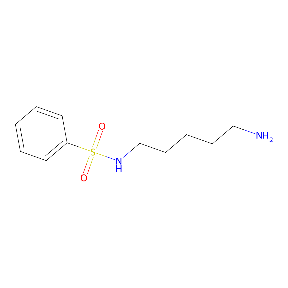 N-(5-Aminopentyl)benzenesulfonamide molecular structure, CAS 58885-30-6