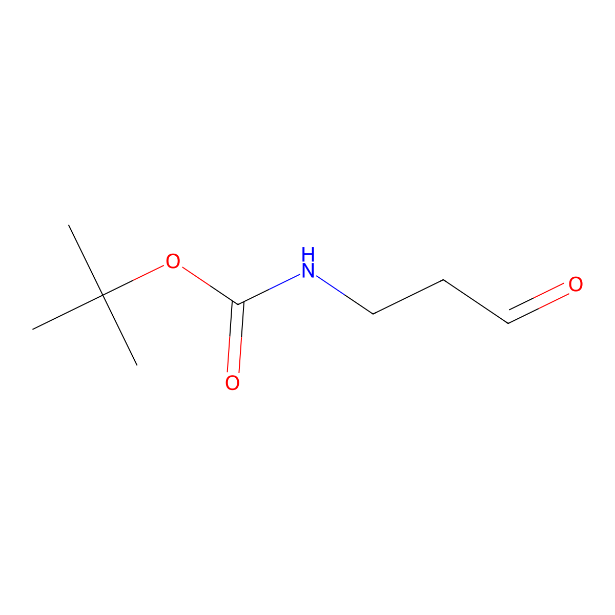 tert-Butyl N-(3-oxopropyl)carbamate molecular structure, CAS 58885-60-2