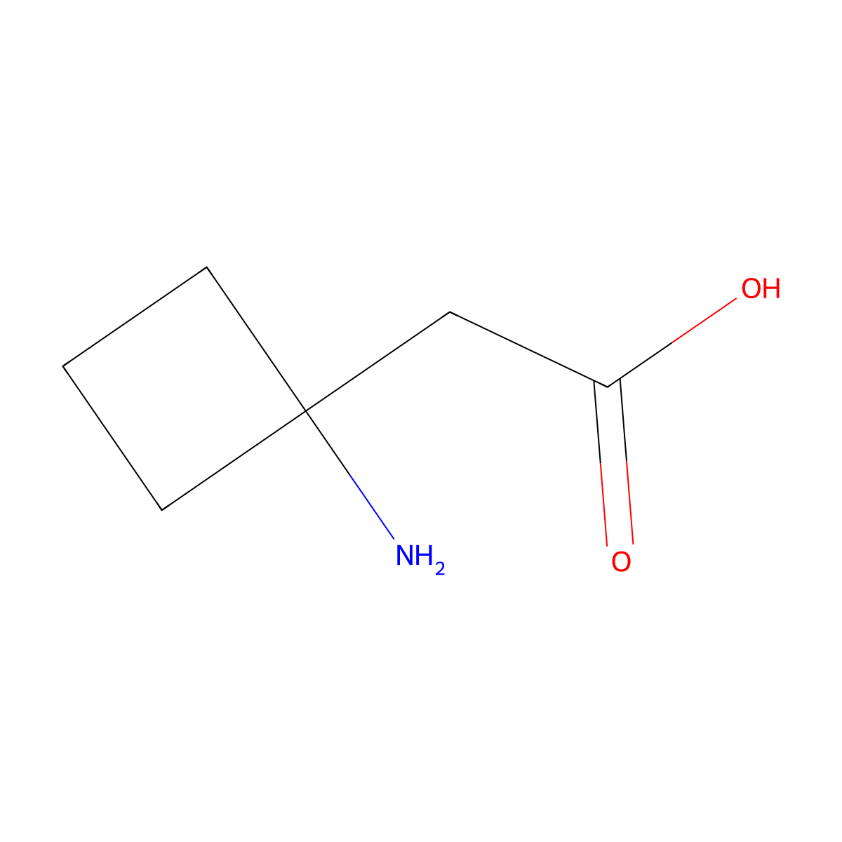 2-(1-Aminocyclobutyl)acetic acid molecular structure, CAS 58885-90-8