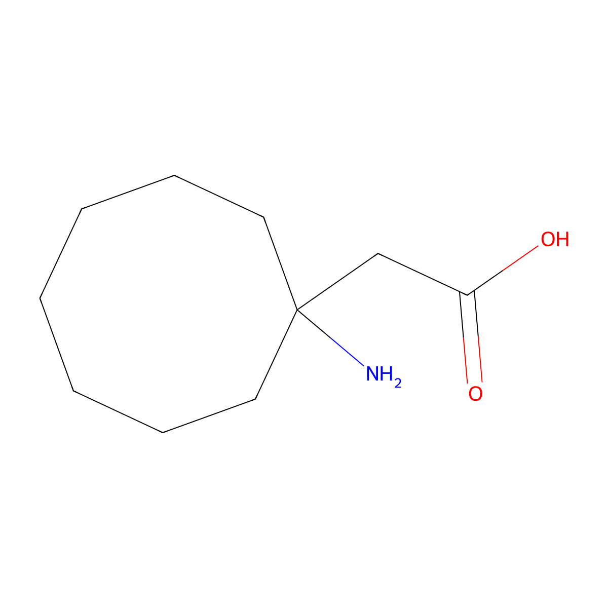 (1-Aminocyclooctyl)acetic acid molecular structure, CAS 58885-97-5