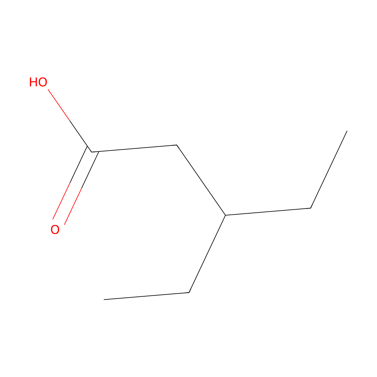 3-Ethylpentanoic acid molecular structure, CAS 58888-87-2