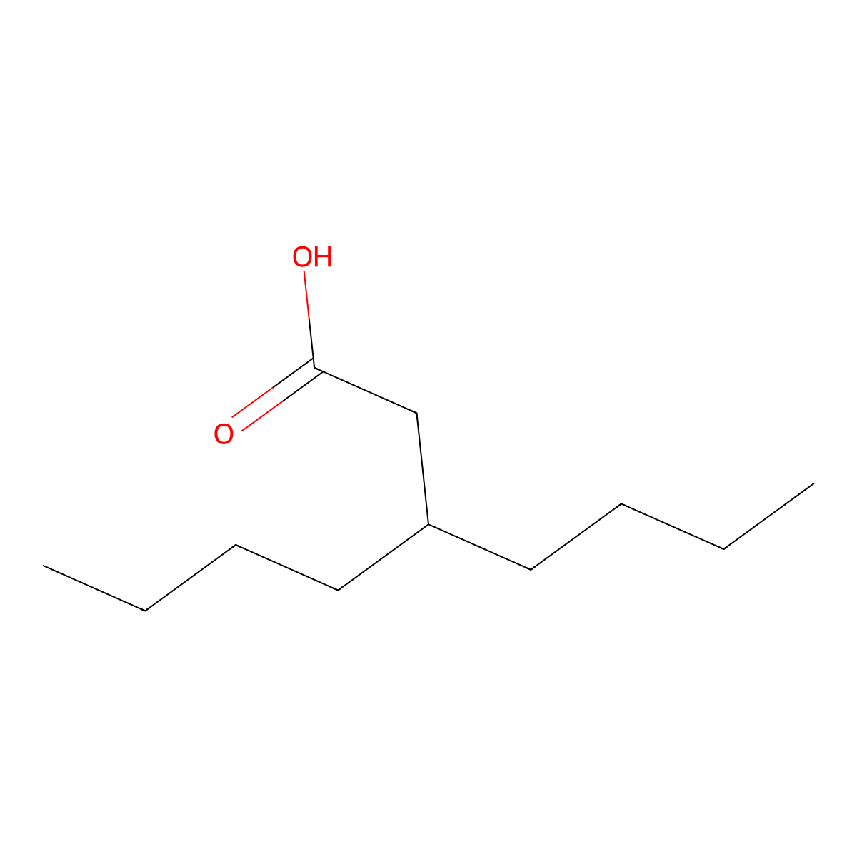 Heptanoic acid, 3-butyl- molecular structure, CAS 58888-90-7