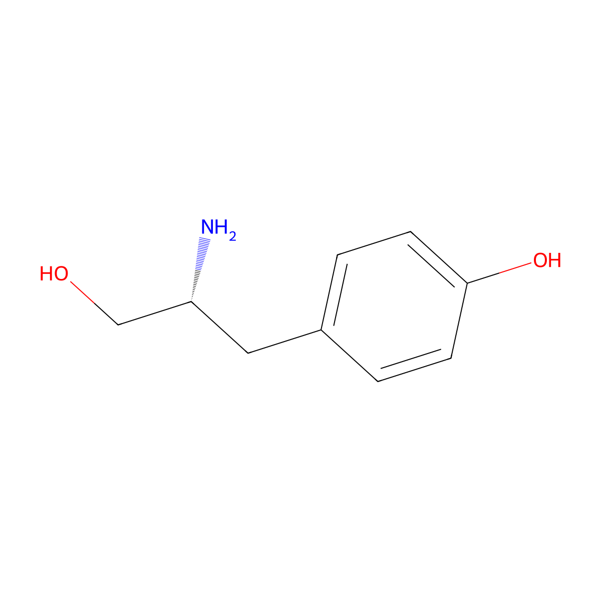 D-Tyrosinol molecular structure, CAS 58889-64-8
