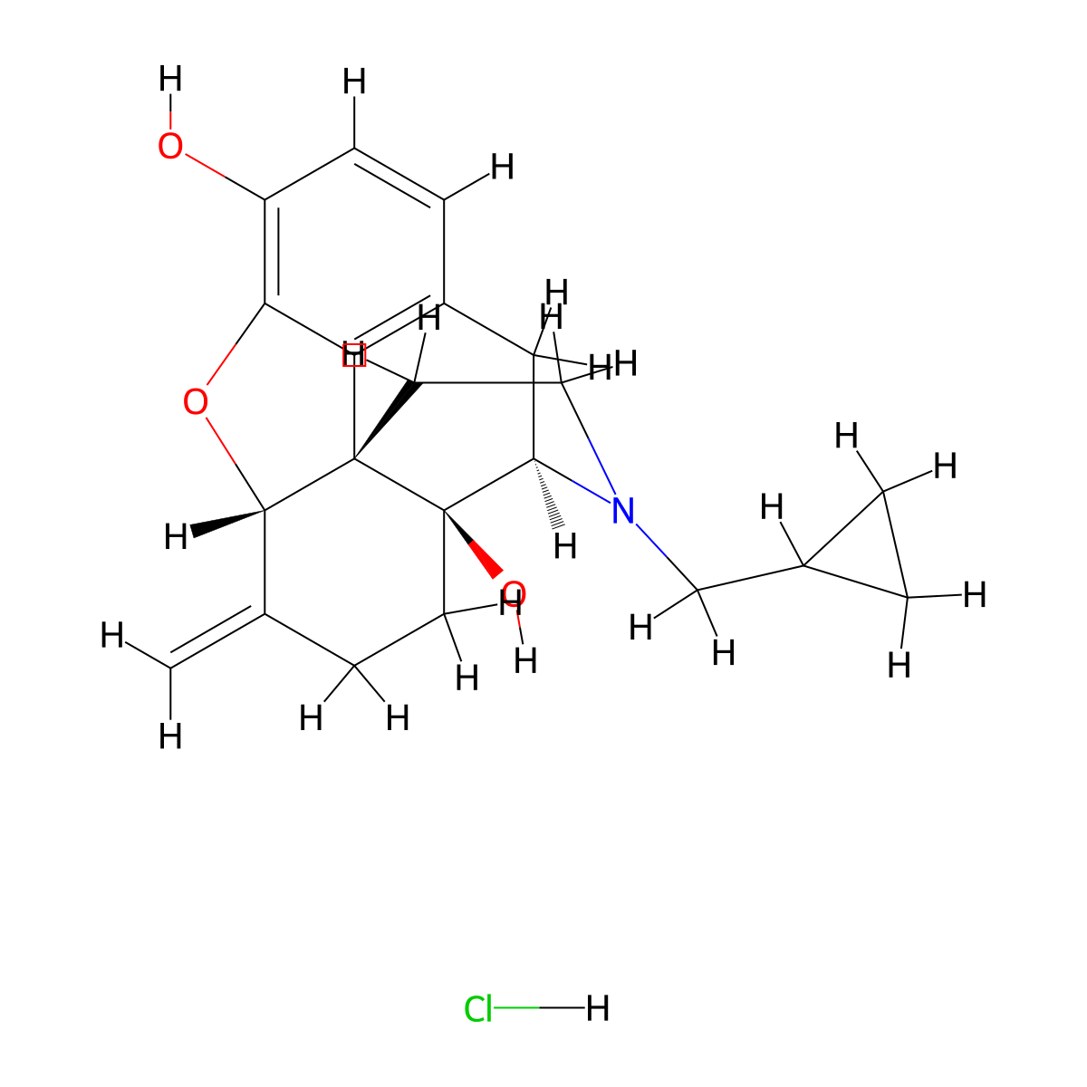 Nalmefene Hydrochloride molecular structure, CAS 58895-64-0