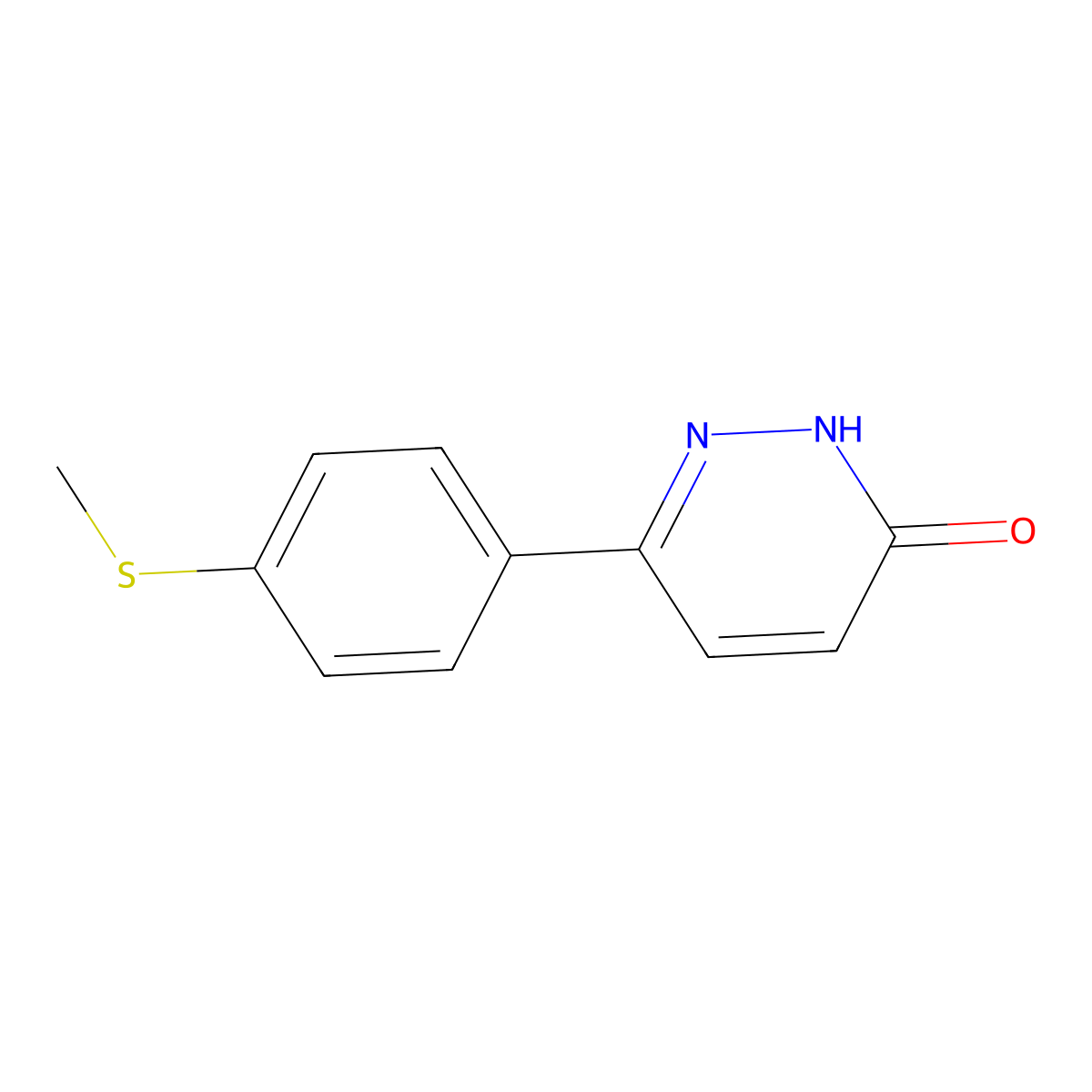 6-(4-(methylthio)phenyl)pyridazin-3(2H)-one molecular structure, CAS 58897-52-2