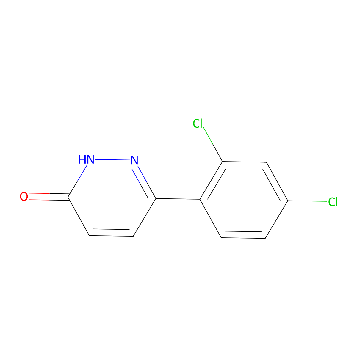 6-(2,4-dichlorophenyl)pyridazin-3(2H)-one molecular structure, CAS 58897-72-6