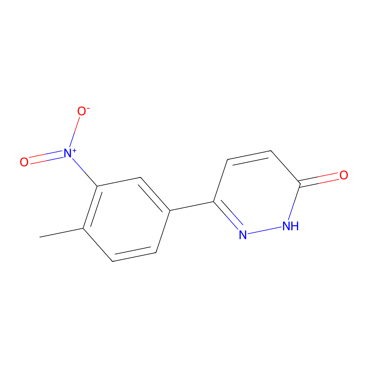6-(4-methyl-3-nitrophenyl)pyridazin-3(2H)-one molecular structure, CAS 58897-78-2