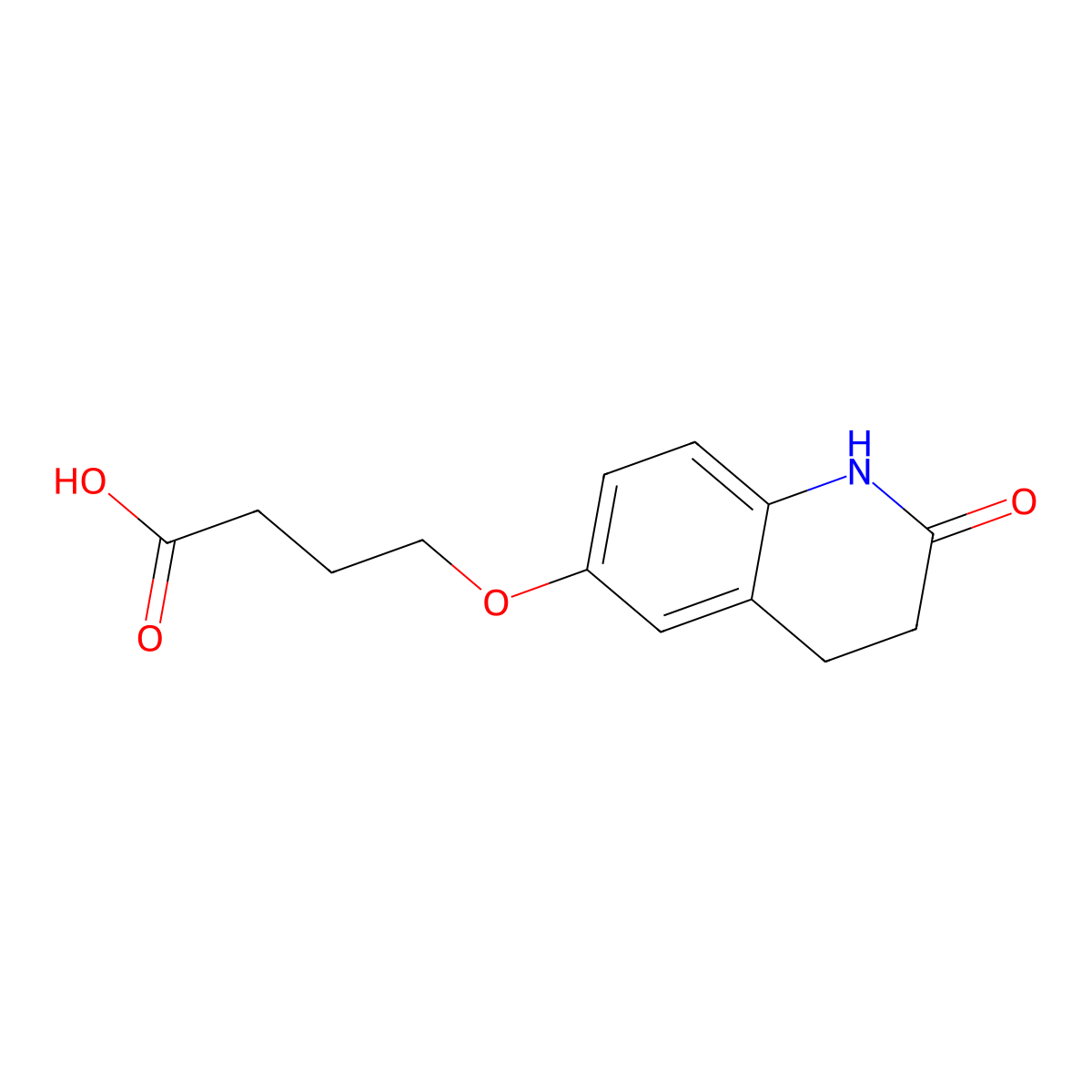 4-[(2-Oxo-1,2,3,4-tetrahydroquinolin-6-yl)oxy]butanoic acid molecular structure, CAS 58898-49-0