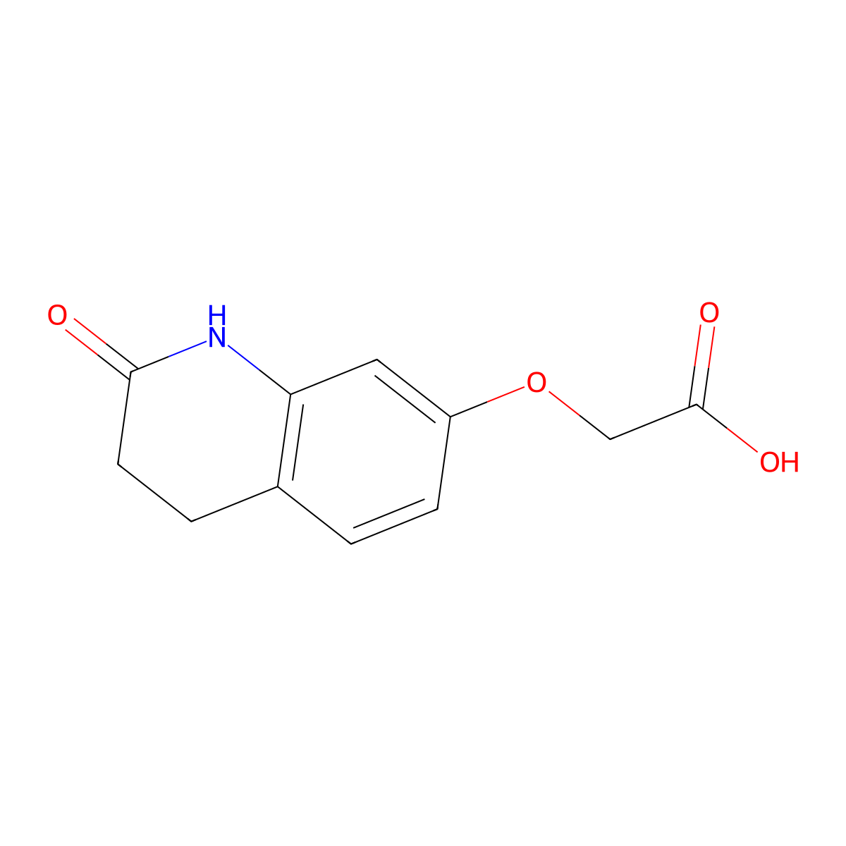 2-((2-Oxo-1,2,3,4-tetrahydroquinolin-7-yl)oxy)acetic acid molecular structure, CAS 58898-57-0