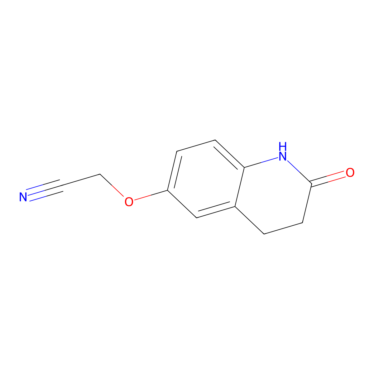 2-[(2-Oxo-1,2,3,4-tetrahydroquinolin-6-yl)oxy]acetonitrile molecular structure, CAS 58898-85-4