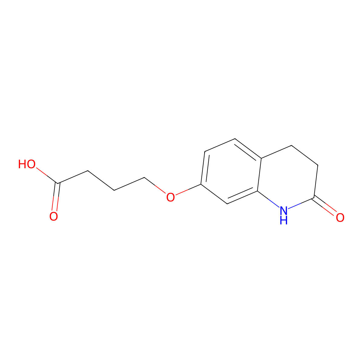4-((2-Oxo-3,4-dihydro-1H-quinolin-7-yl)oxy)butanoic acid molecular structure, CAS 58899-27-7