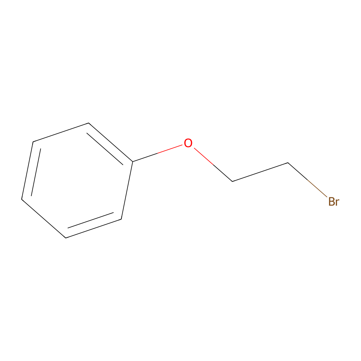 Benzene, (2-bromoethoxy)- molecular structure, CAS 589-10-6