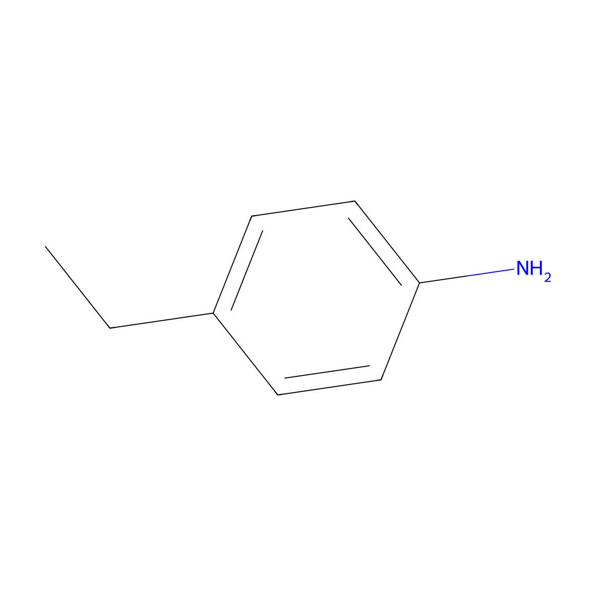 4-Ethylaniline molecular structure, CAS 589-16-2