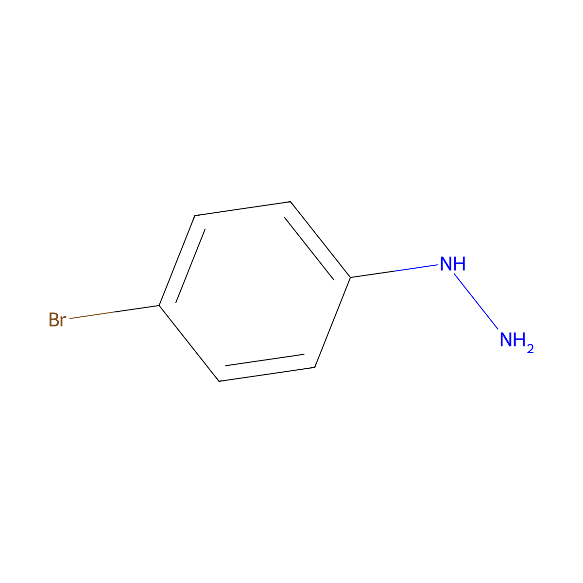 4-Bromophenylhydrazine molecular structure, CAS 589-21-9