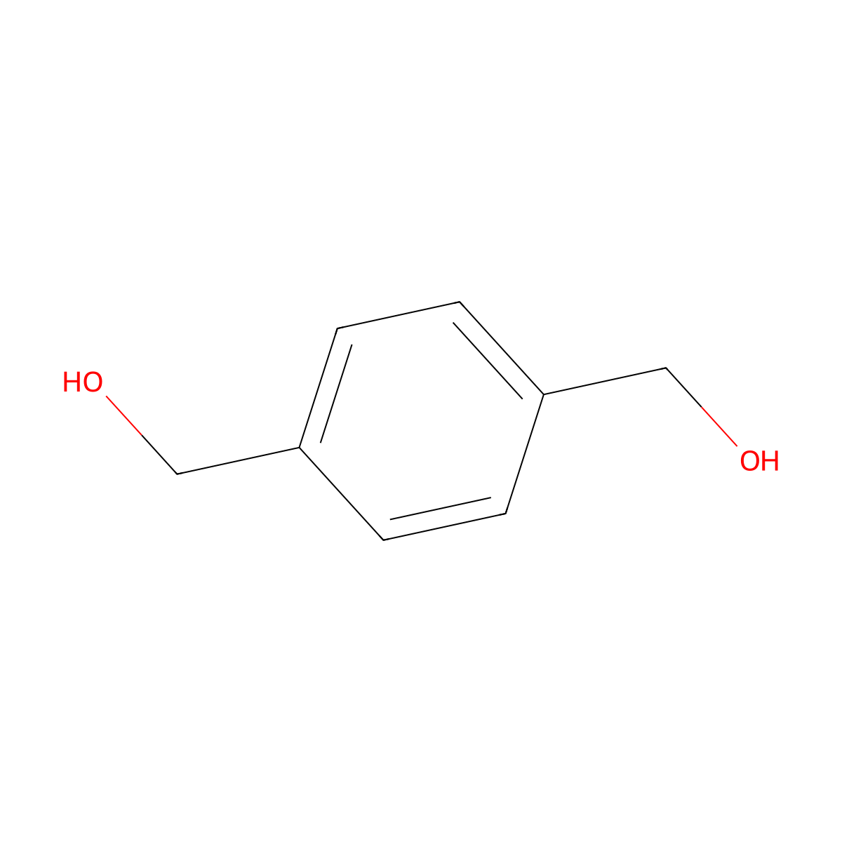 1,4-Benzenedimethanol molecular structure, CAS 589-29-7