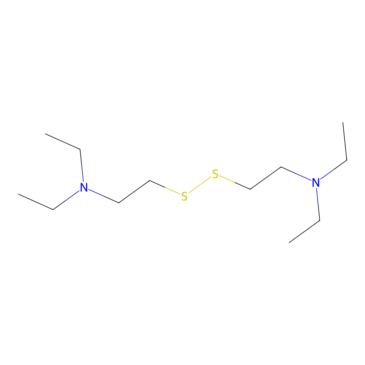 Tetraethylcystamine molecular structure, CAS 589-32-2