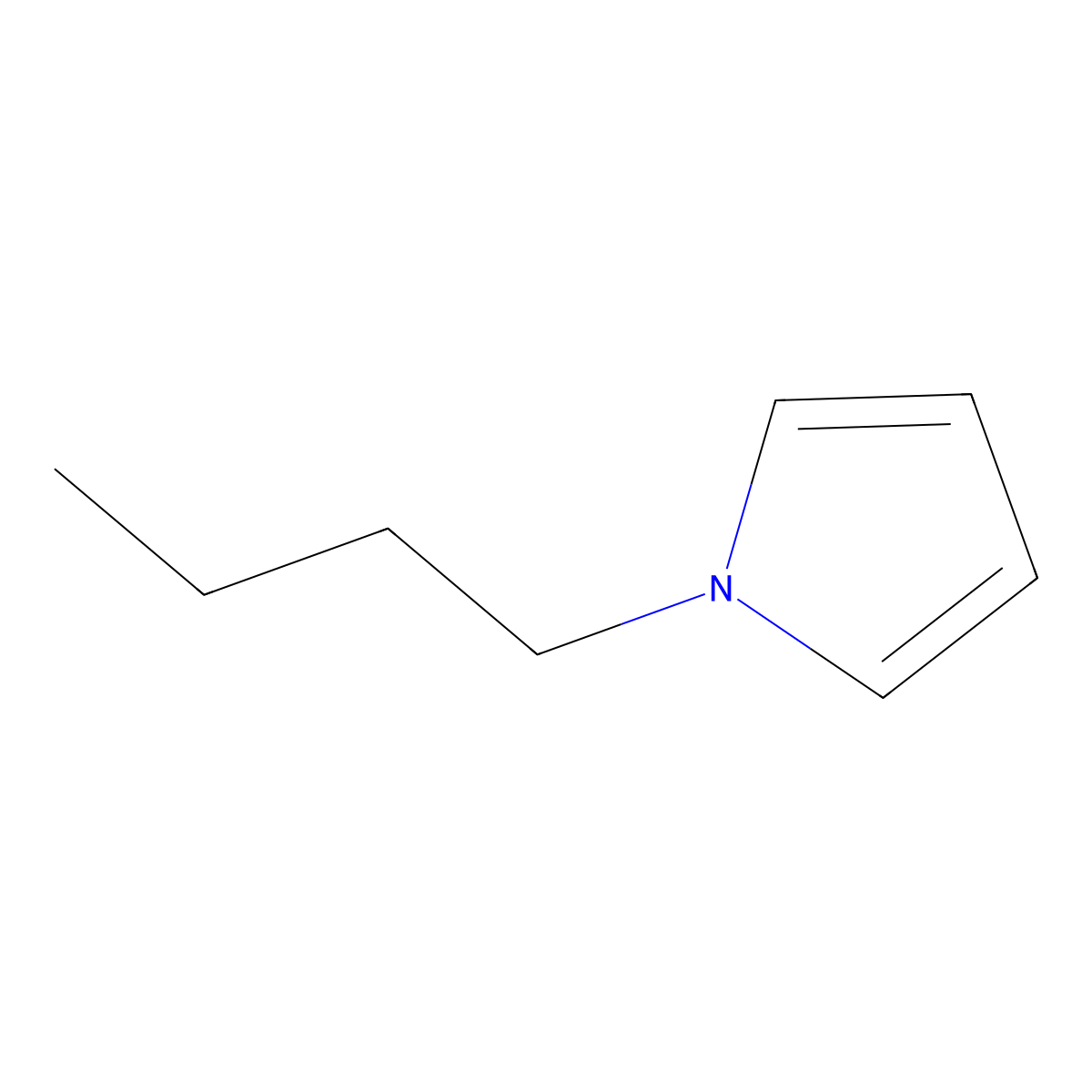 1-Butylpyrrole molecular structure, CAS 589-33-3