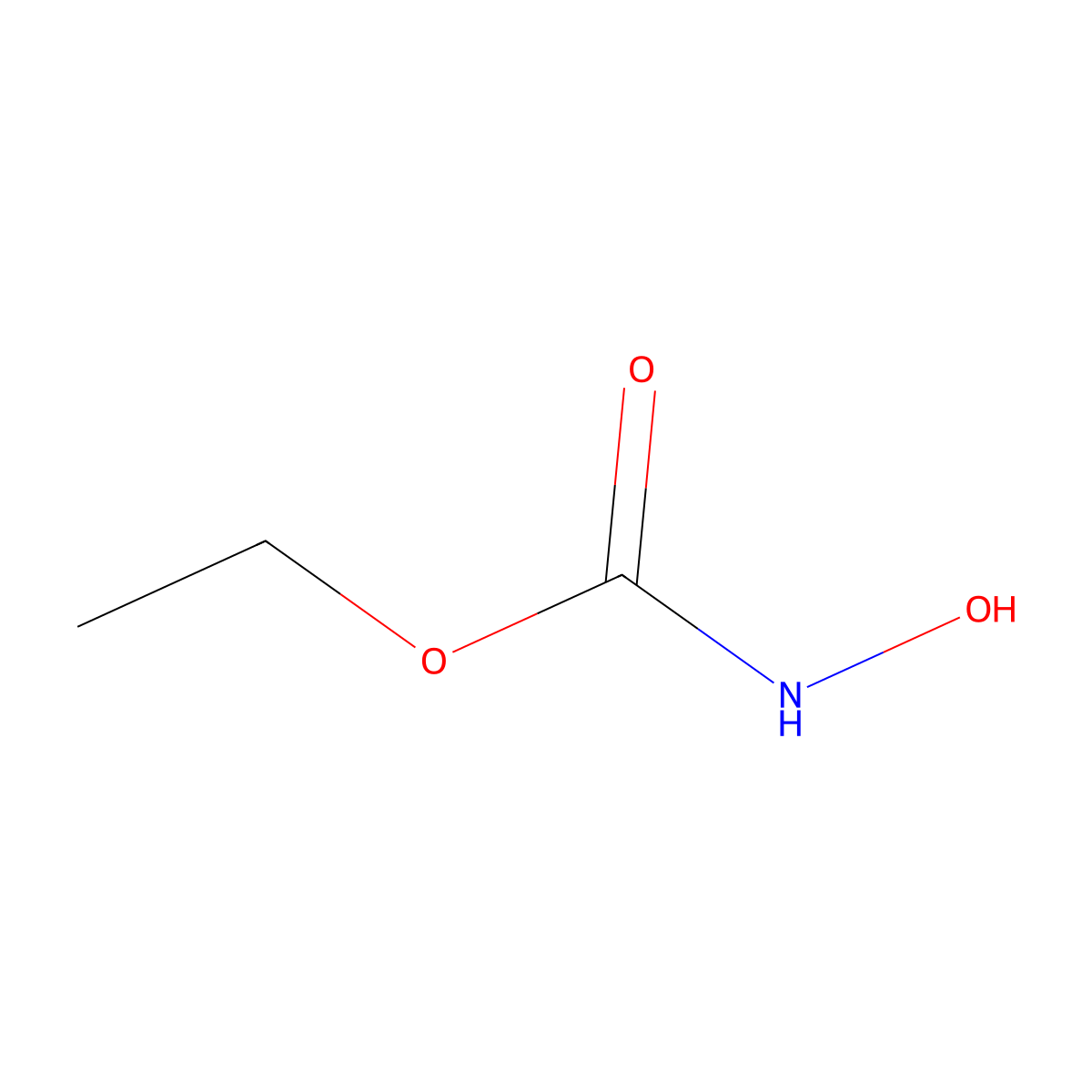 Hydroxyurethane molecular structure, CAS 589-41-3
