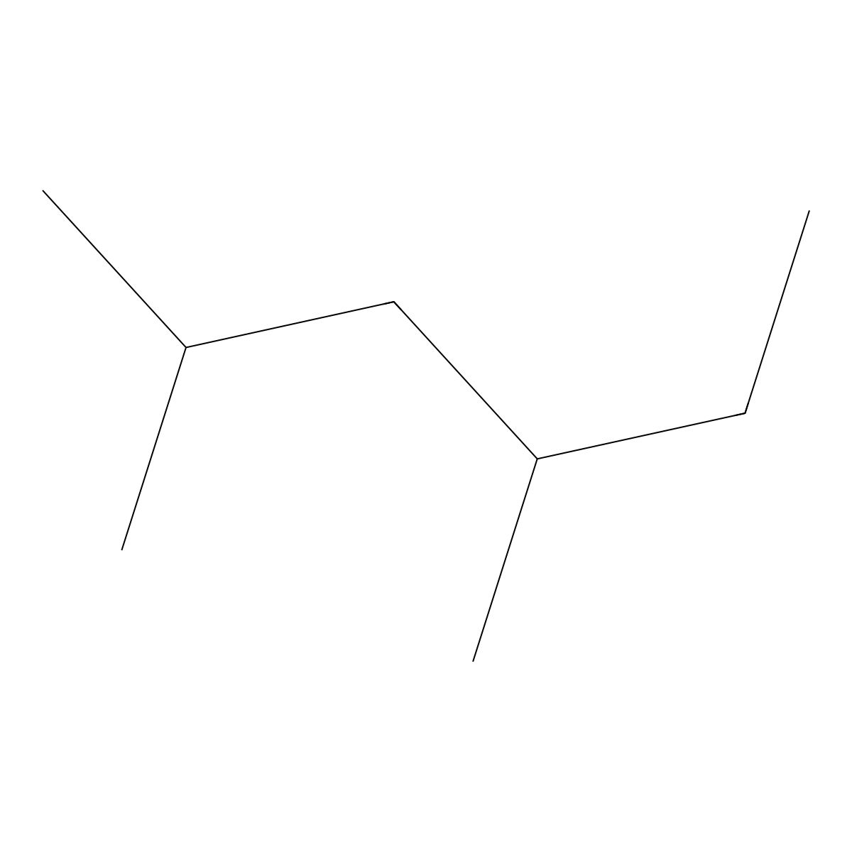 2,4-Dimethylhexane molecular structure, CAS 589-43-5