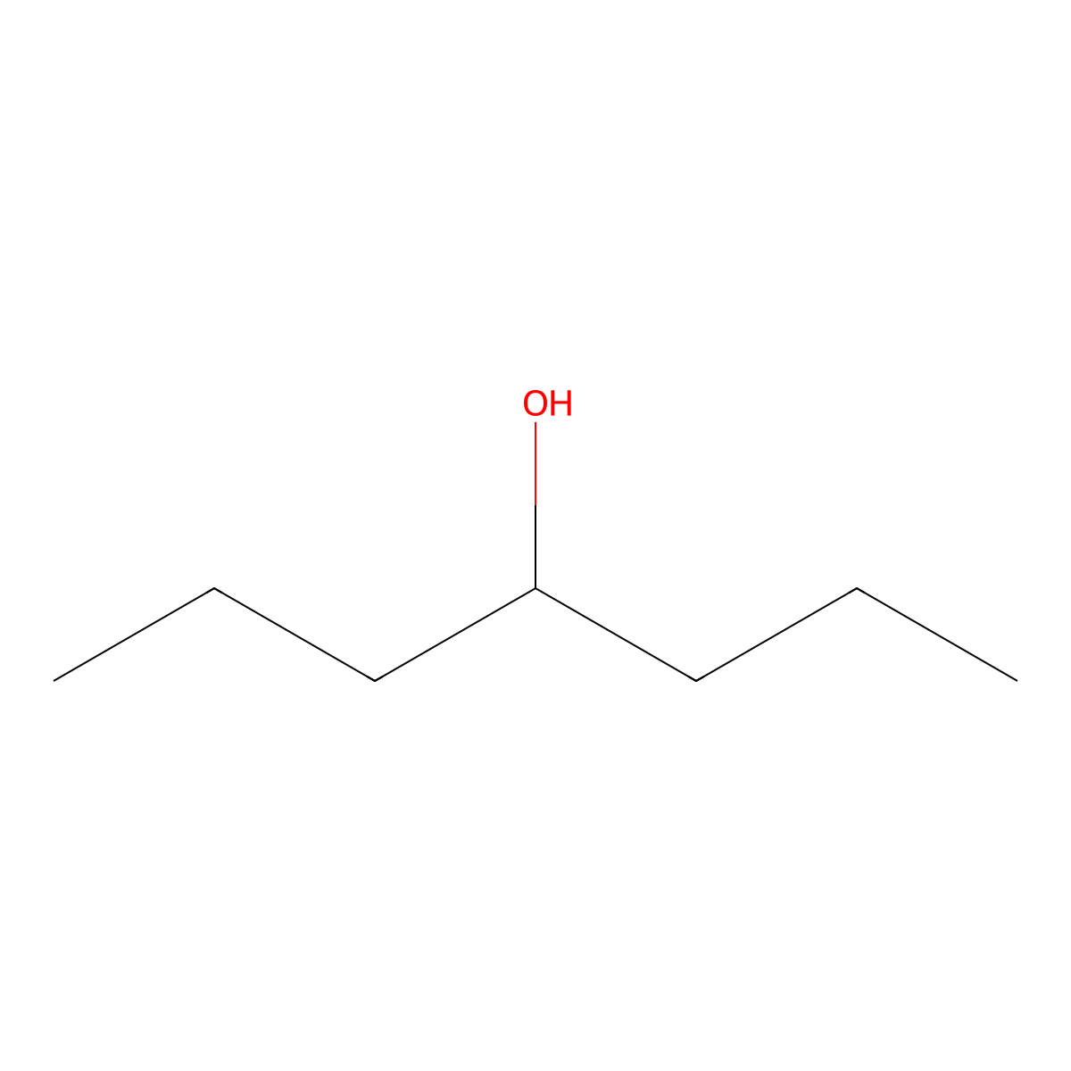4-Heptanol molecular structure, CAS 589-55-9