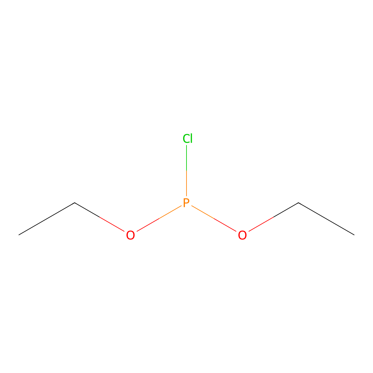 Ethyl phosphorochloridite molecular structure, CAS 589-57-1