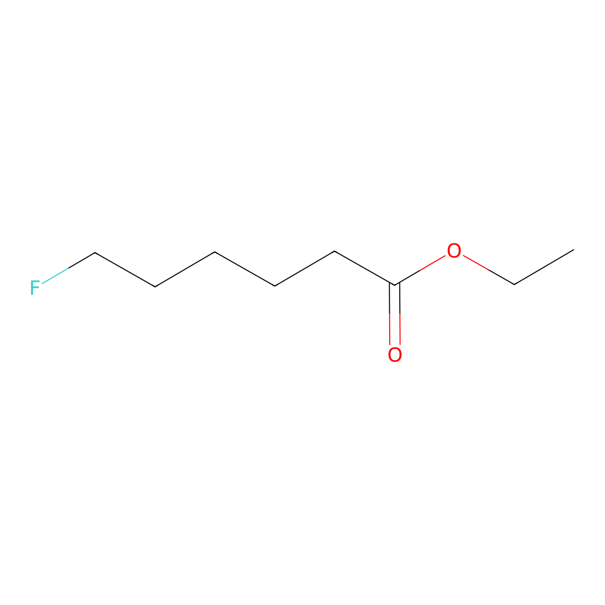 Ethyl 6-fluorohexanoate molecular structure, CAS 589-79-7