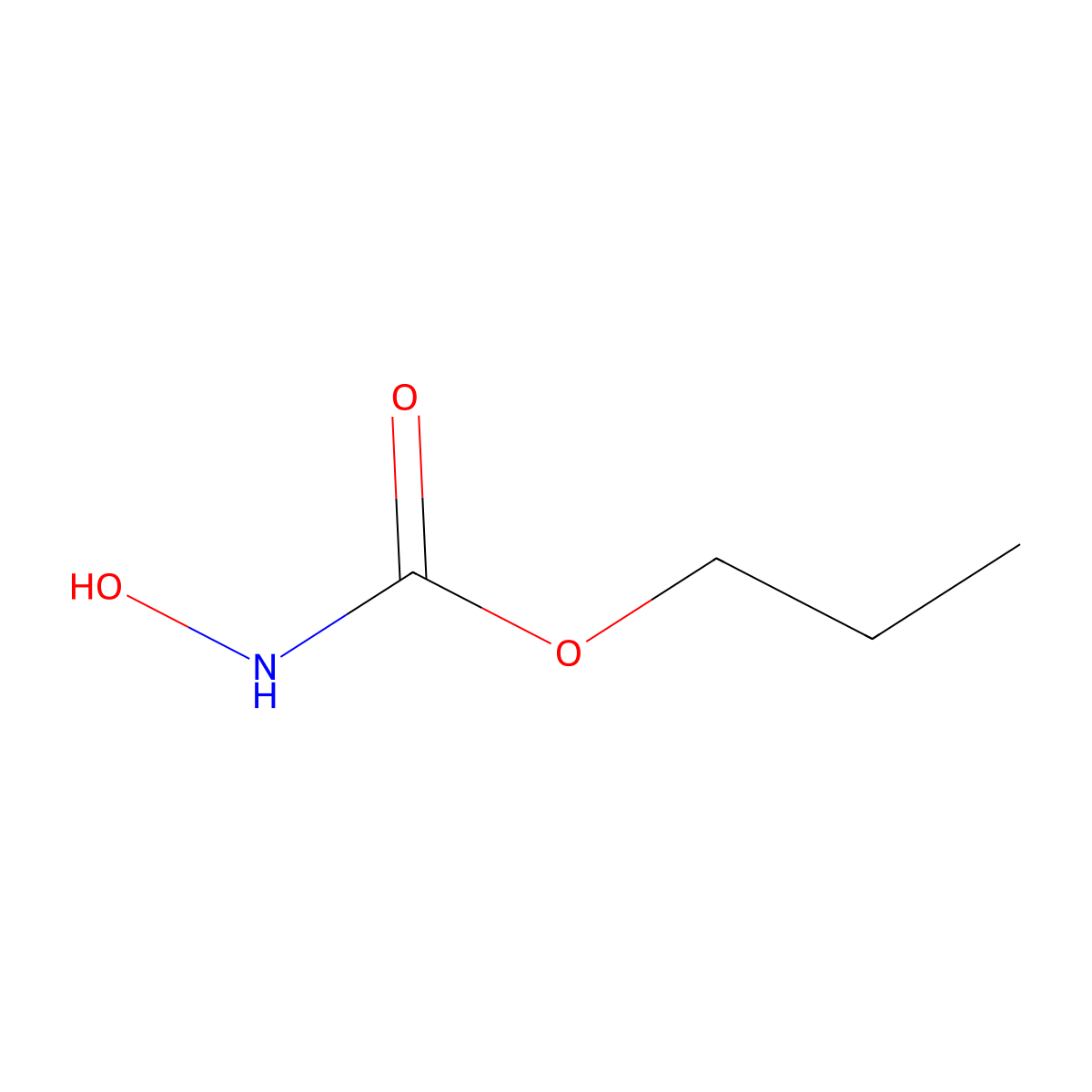 Propyl hydroxycarbamate molecular structure, CAS 589-85-5