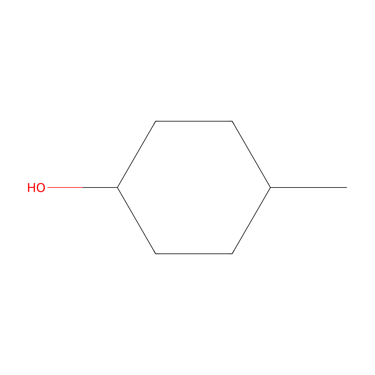4-Methylcyclohexanol molecular structure, CAS 589-91-3