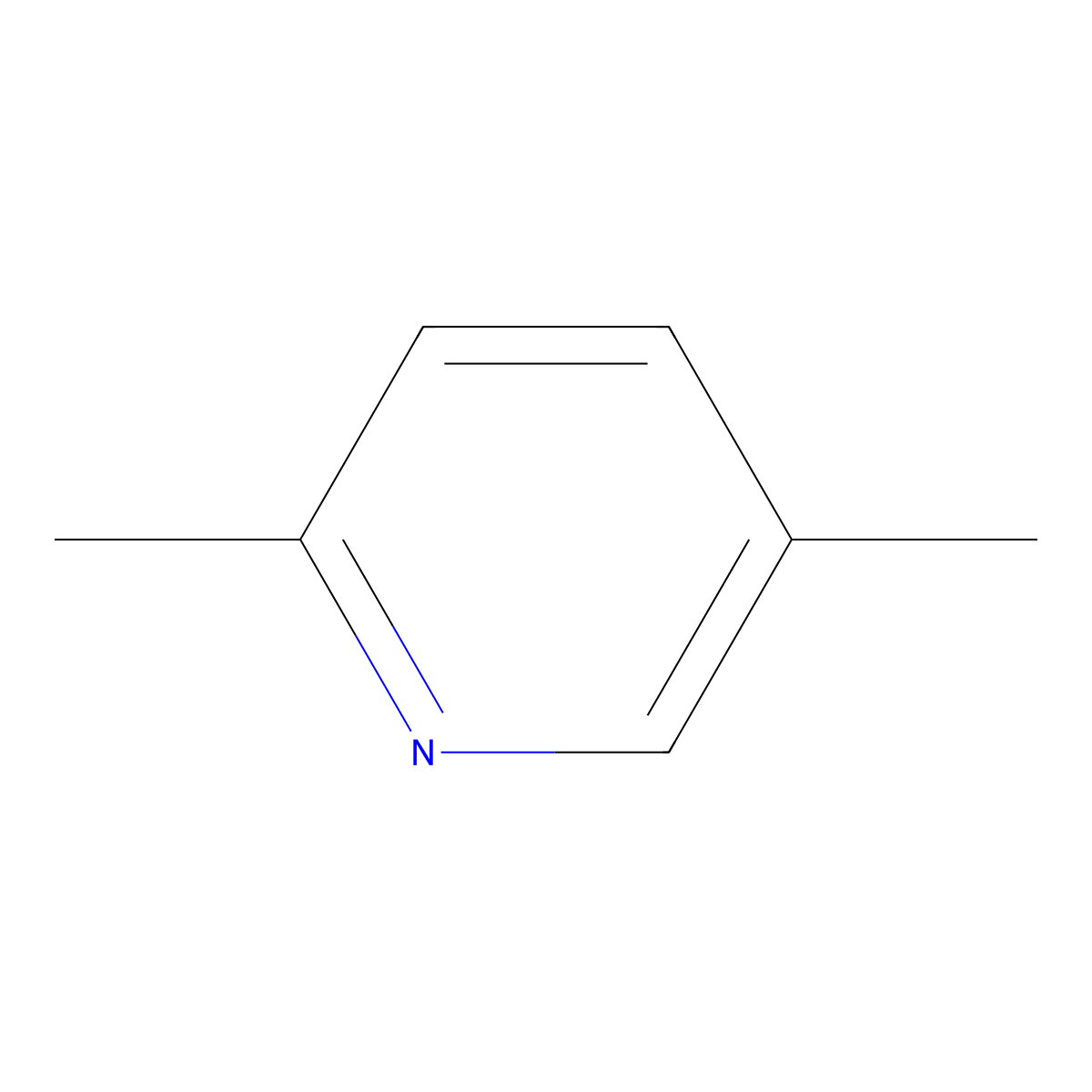 2,5-Dimethylpyridine molecular structure, CAS 589-93-5