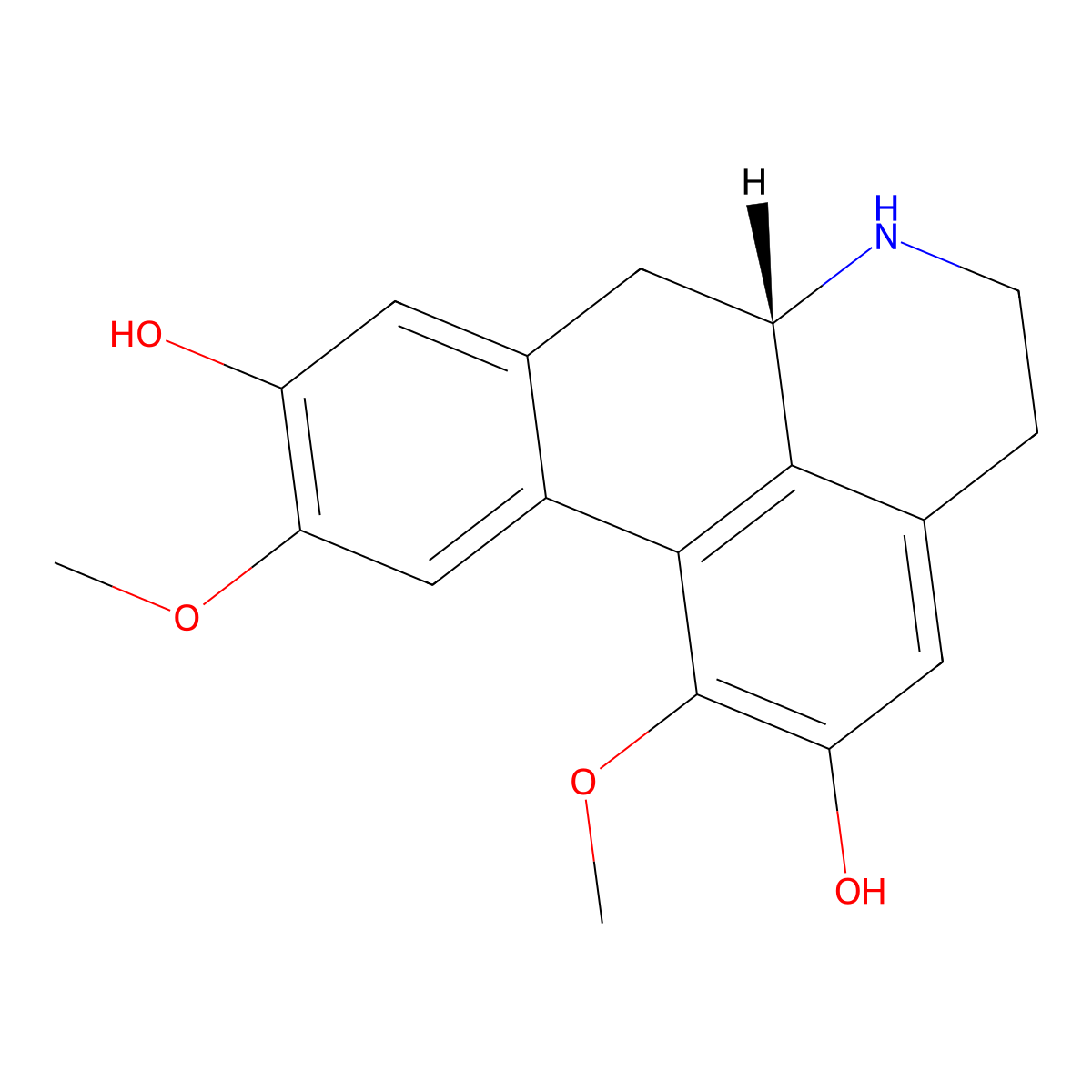 Norboldine molecular structure, CAS 5890-18-6