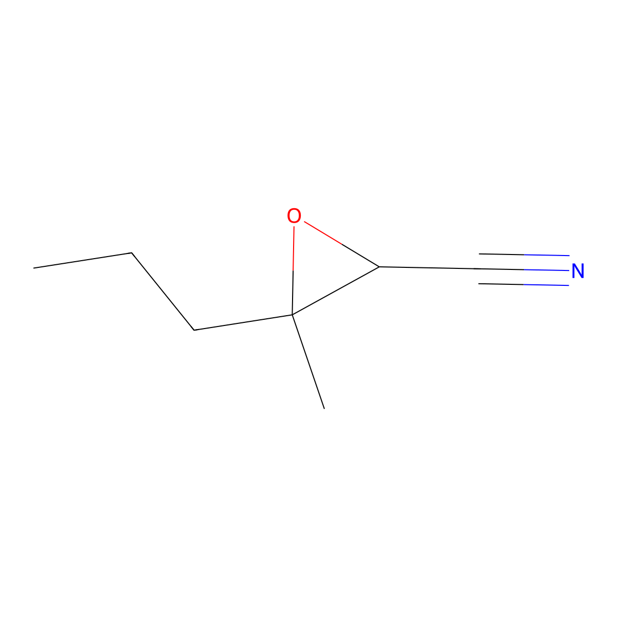 3-Methyl-3-propyloxirane-2-carbonitrile molecular structure, CAS 58901-89-6