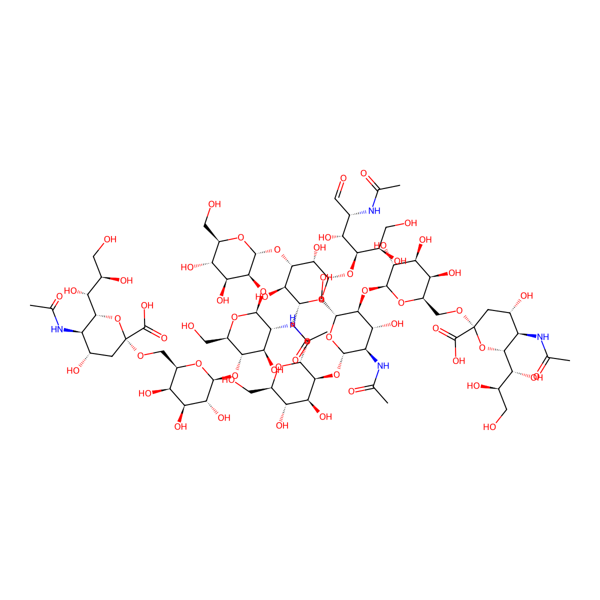 Disialyloctasaccharide molecular structure, CAS 58902-60-6