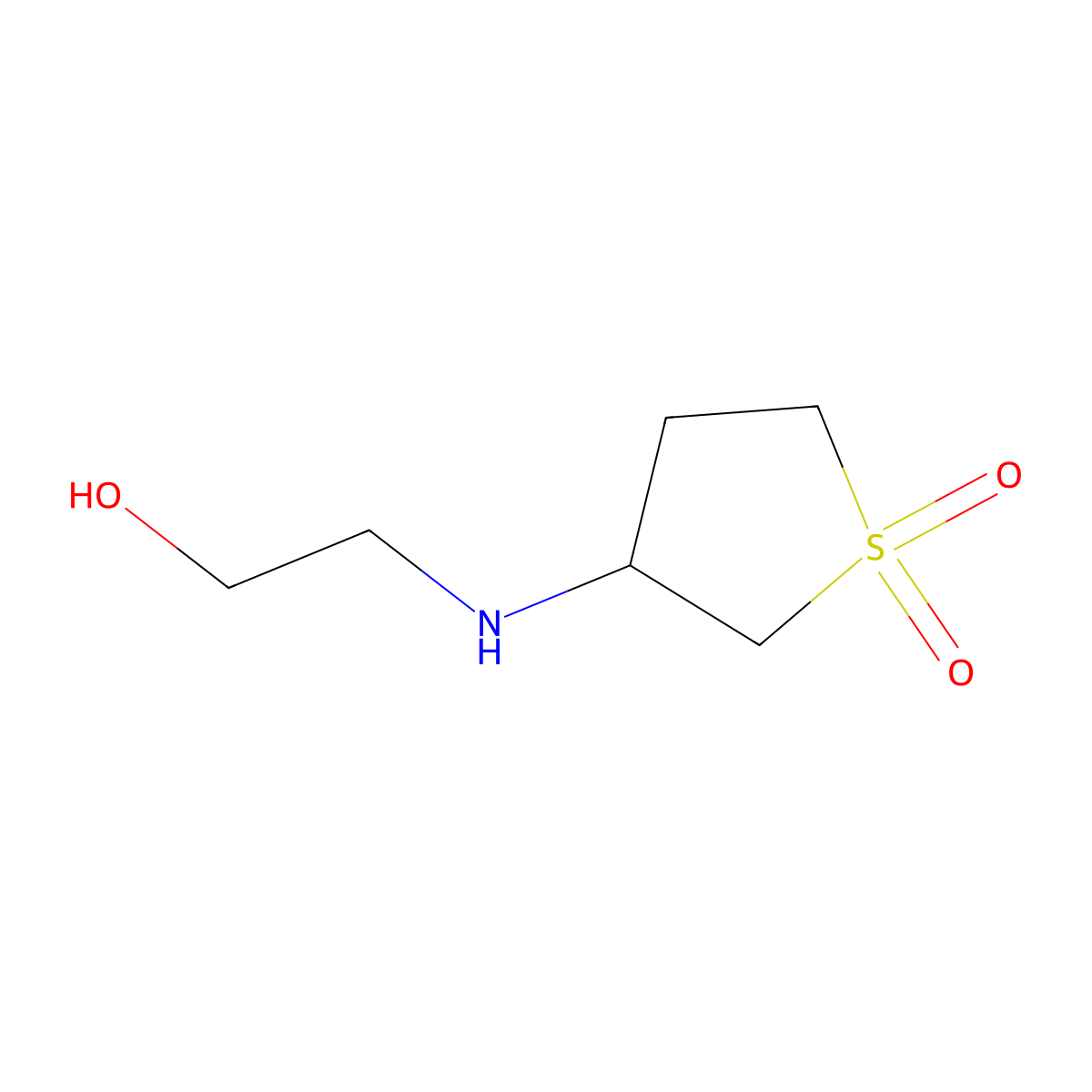 3-((2-Hydroxyethyl)amino)tetrahydrothiophene 1,1-dioxide molecular structure, CAS 58903-81-4