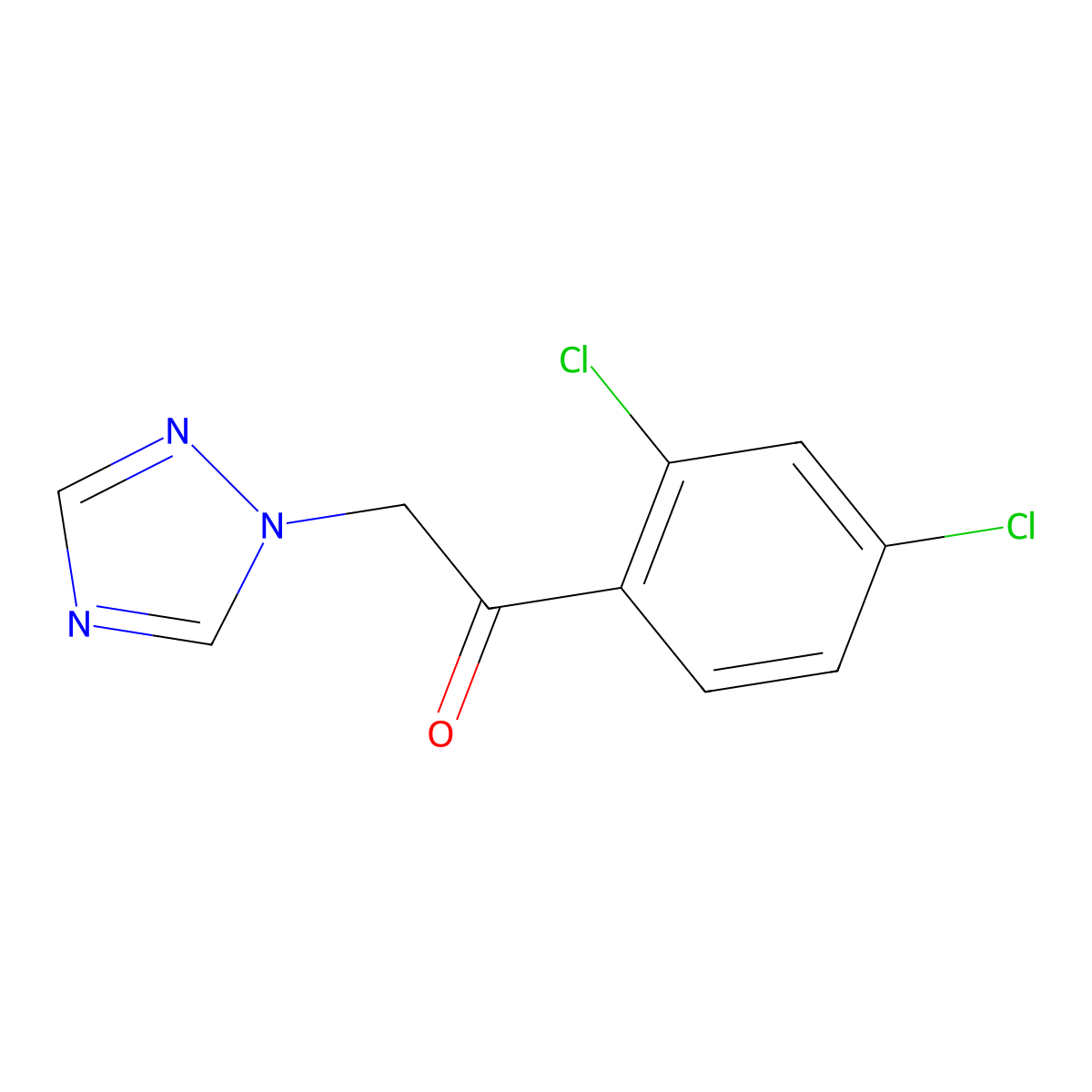 1-(2,4-Dichlorophenyl)-2-(1H-1,2,4-triazol-1-yl)ethanone molecular structure, CAS 58905-16-1