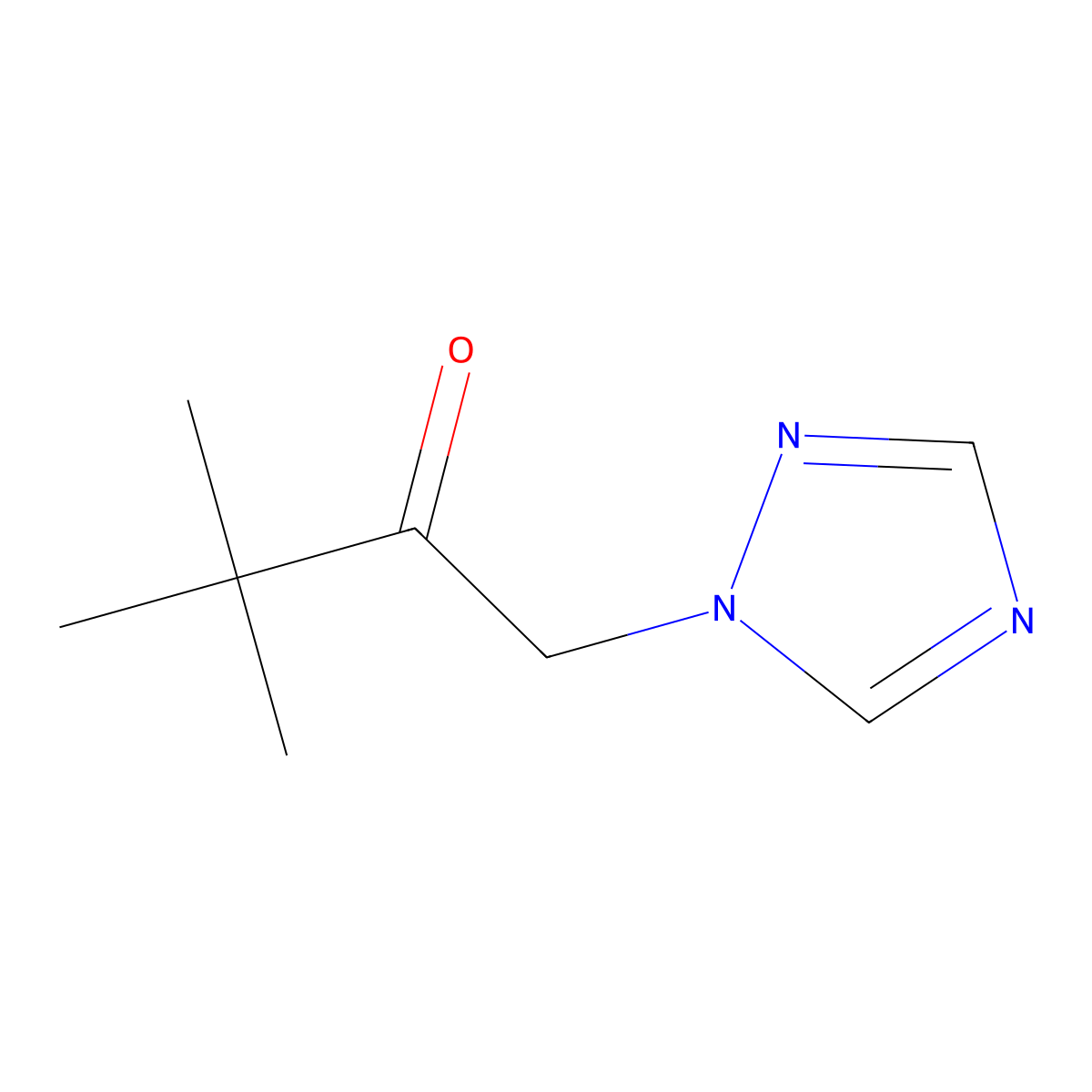 3,3-Dimethyl-1-(1H-1,2,4-triazol-1-yl)-2-butanone molecular structure, CAS 58905-32-1