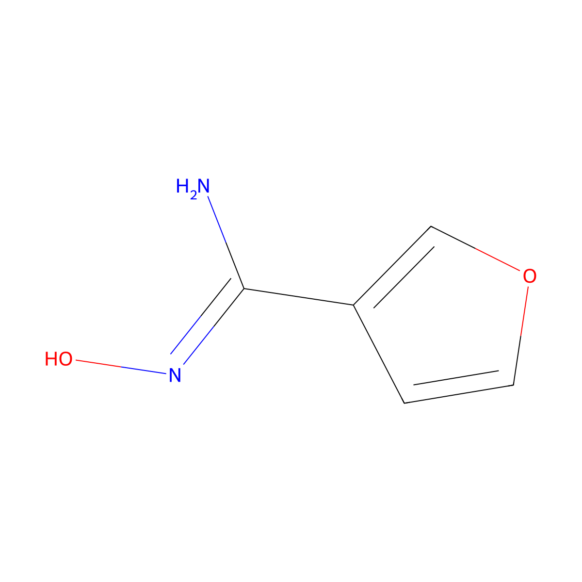 N'-hydroxyfuran-3-carboximidamide molecular structure, CAS 58905-70-7