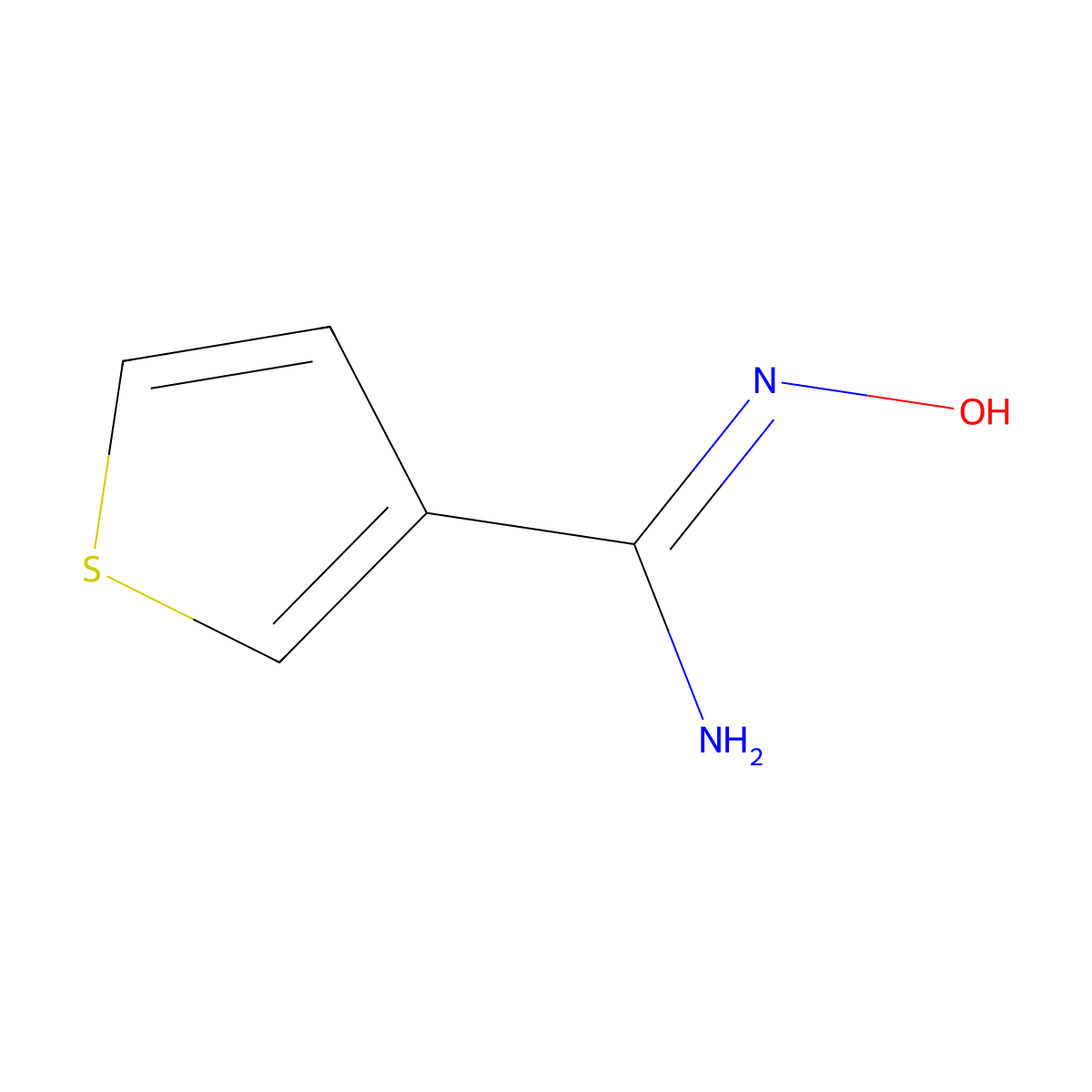 N'-hydroxythiophene-3-carboximidamide molecular structure, CAS 58905-71-8