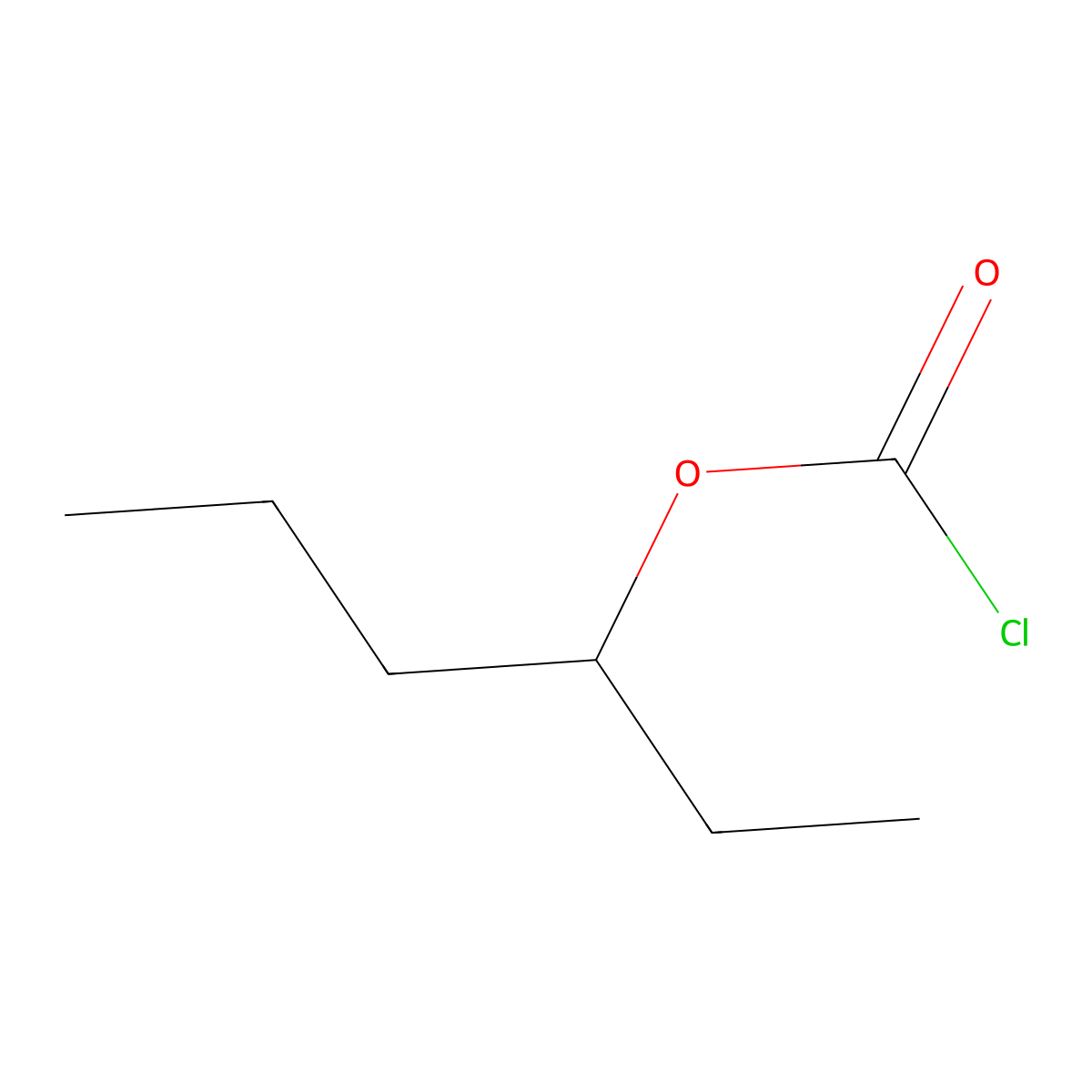 Hexan-3-yl carbonochloridate molecular structure, CAS 58906-62-0