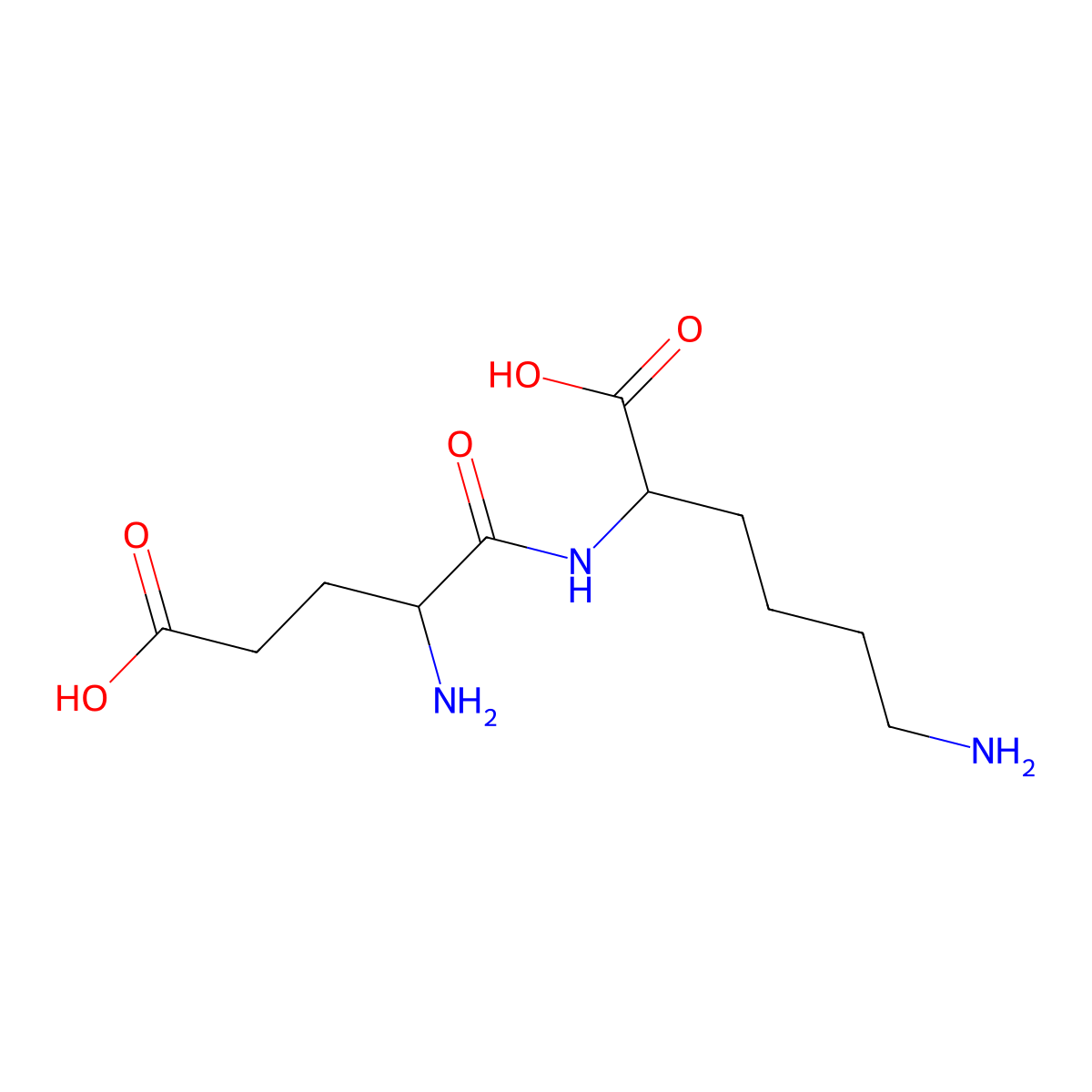 Glu-Lys molecular structure, CAS 5891-53-2