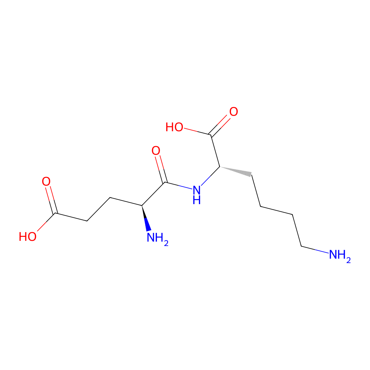 Glu-Lys molecular structure, CAS 5891-53-2
