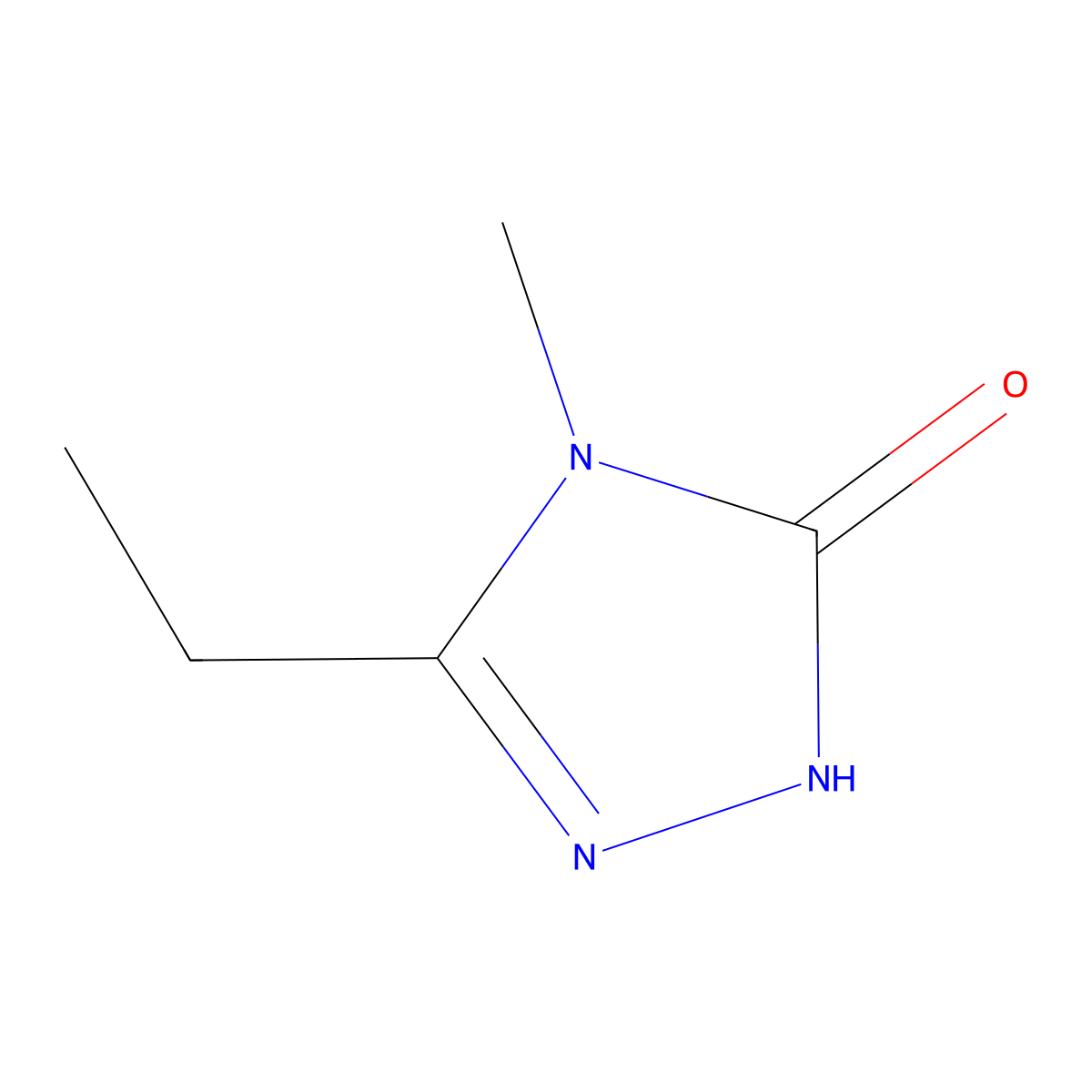 3-ethyl-4-methyl-4,5-dihydro-1H-1,2,4-triazol-5-one molecular structure, CAS 58910-23-9