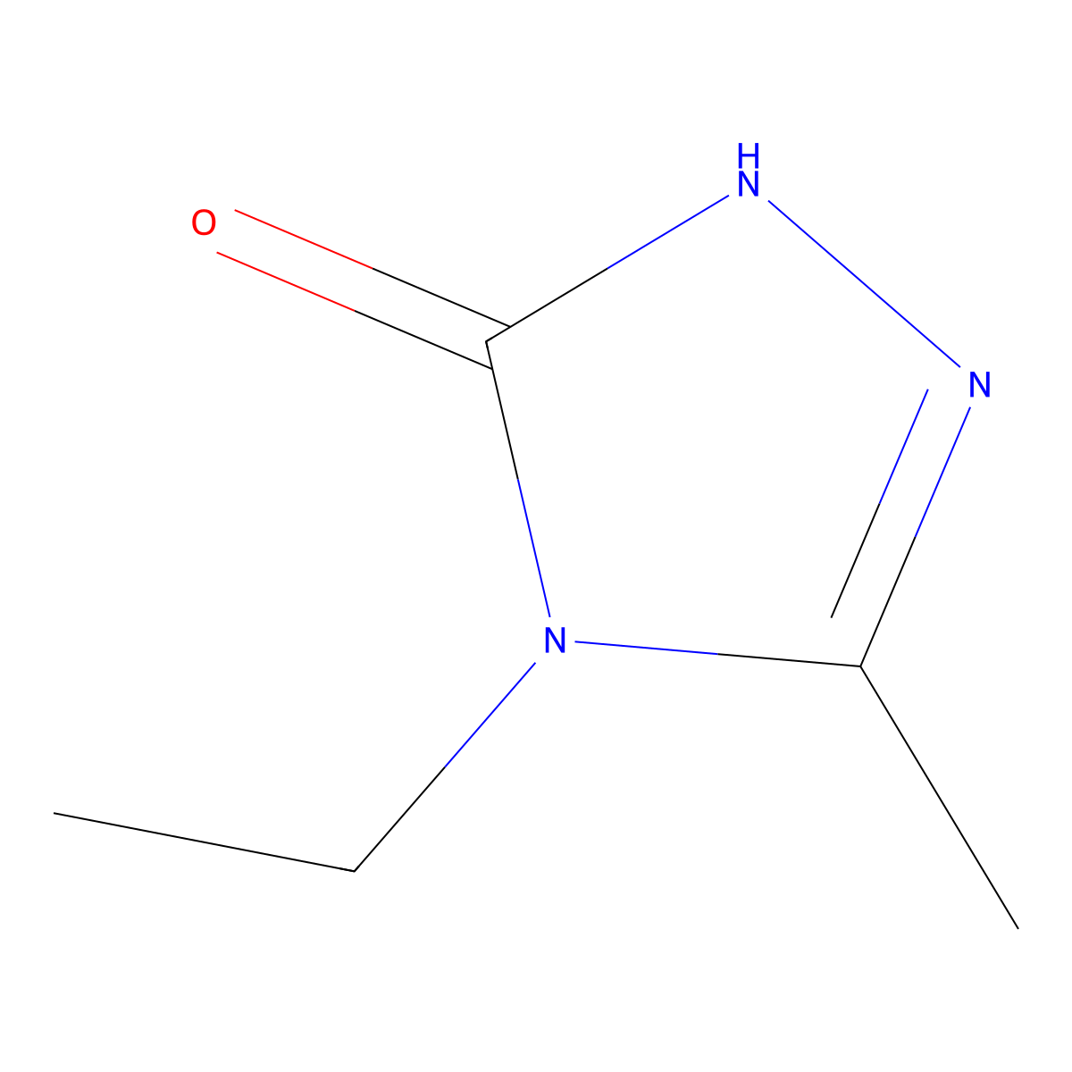 4-ethyl-3-methyl-4,5-dihydro-1H-1,2,4-triazol-5-one molecular structure, CAS 58910-25-1