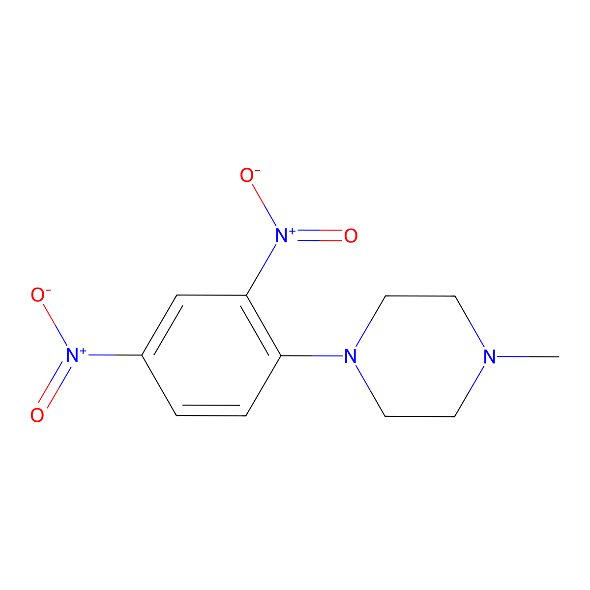 1-(2,4-Dinitrophenyl)-4-methylpiperazine molecular structure, CAS 58910-37-5