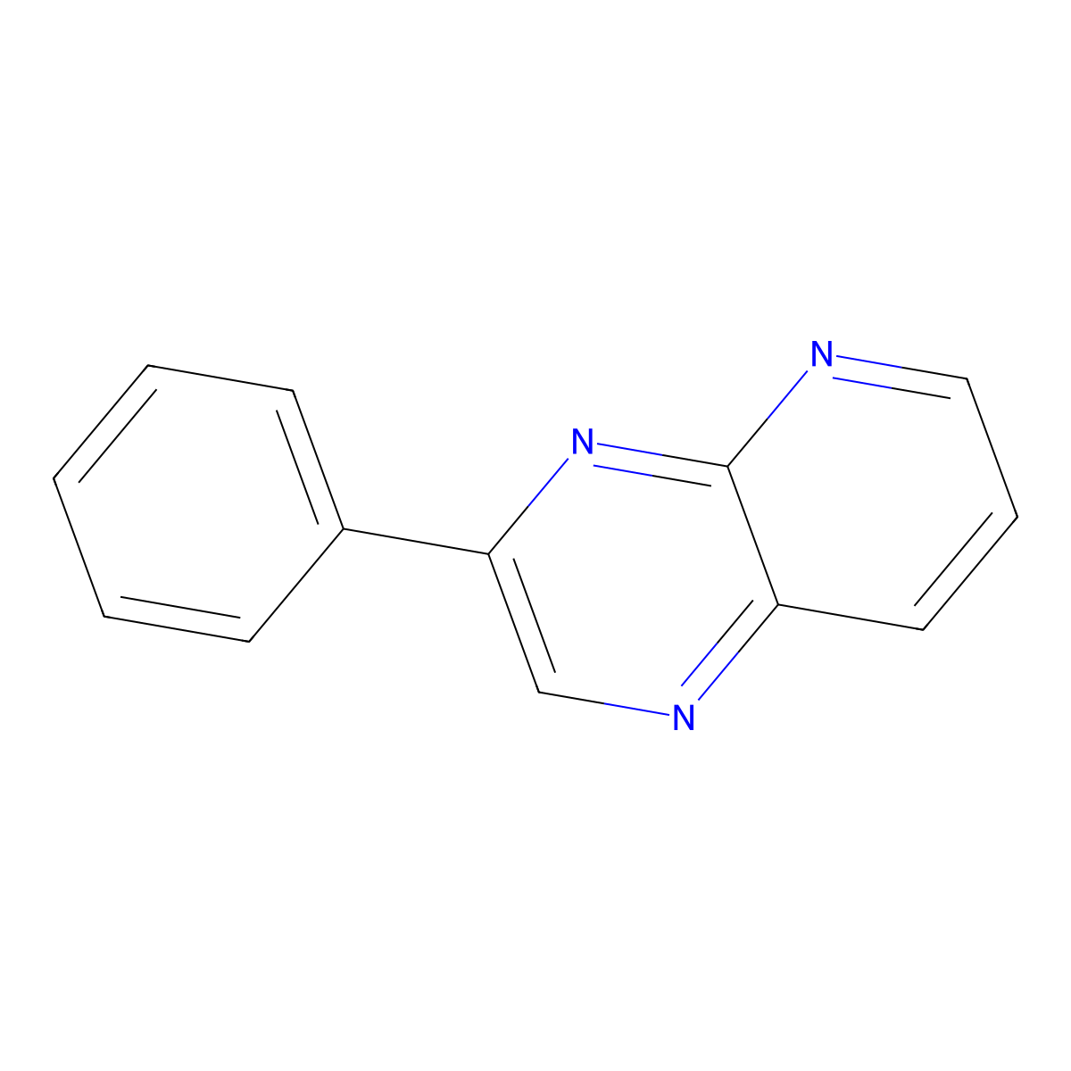 3-Phenylpyrido[2,3-b]pyrazine molecular structure, CAS 58914-16-2