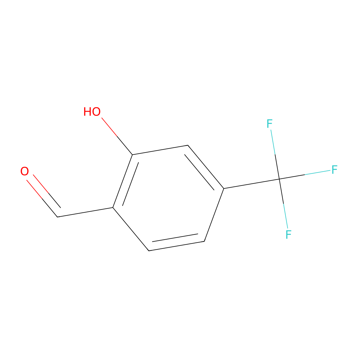 2-Hydroxy-4-(trifluoromethyl)benzaldehyde molecular structure, CAS 58914-34-4