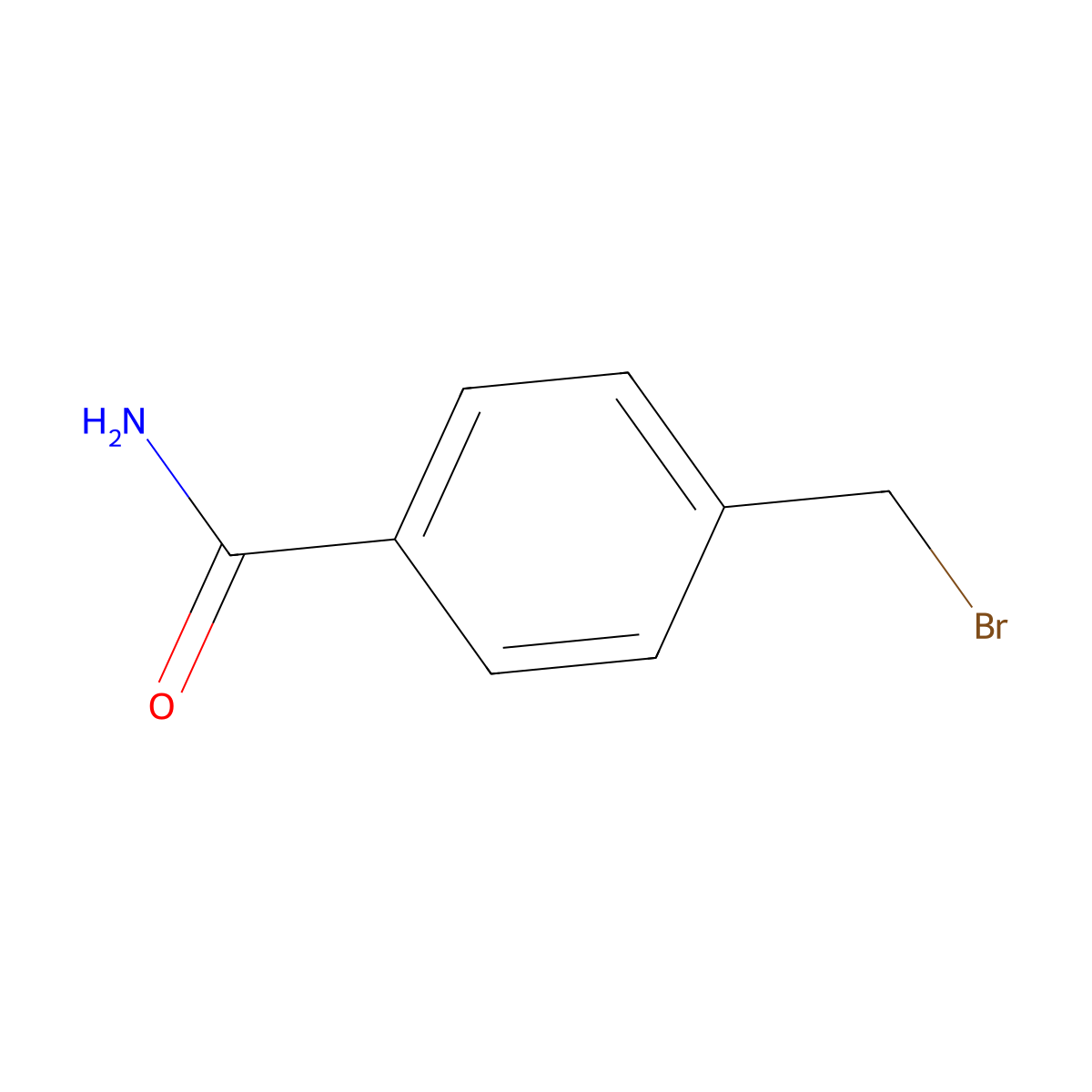 4-(Bromomethyl)benzamide molecular structure, CAS 58914-40-2