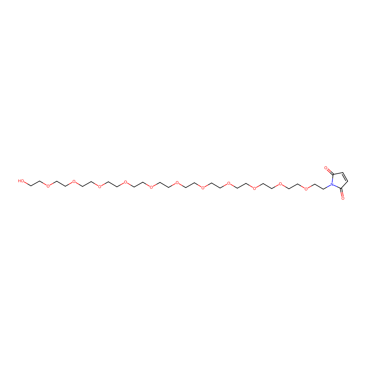 Mal-PEG12-alcohol molecular structure, CAS 58914-60-6