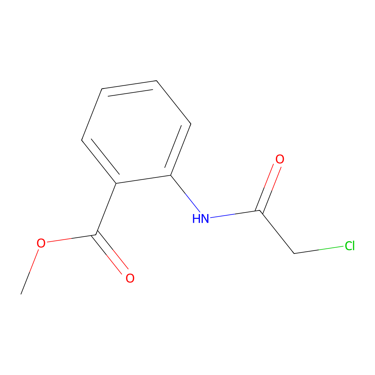 Methyl 2-[(chloroacetyl)amino]benzoate molecular structure, CAS 58915-18-7