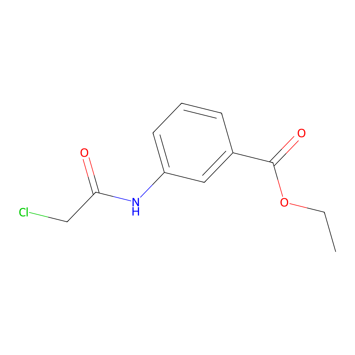 Ethyl 3-[(chloroacetyl)amino]benzoate molecular structure, CAS 58915-19-8