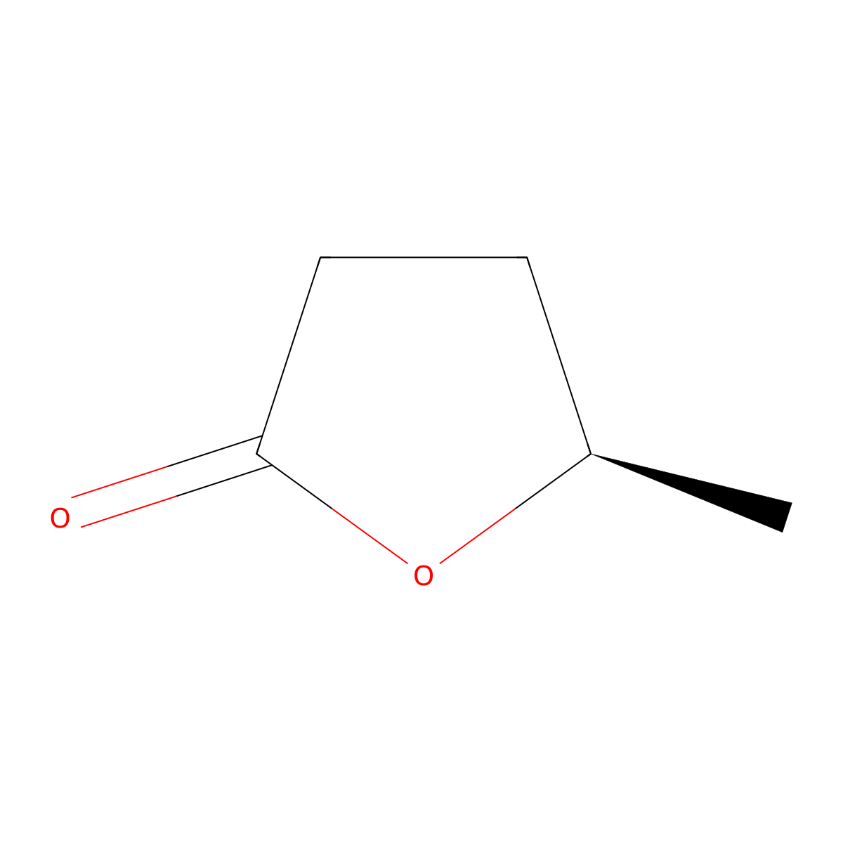(R)-gamma-valerolactone molecular structure, CAS 58917-25-2
